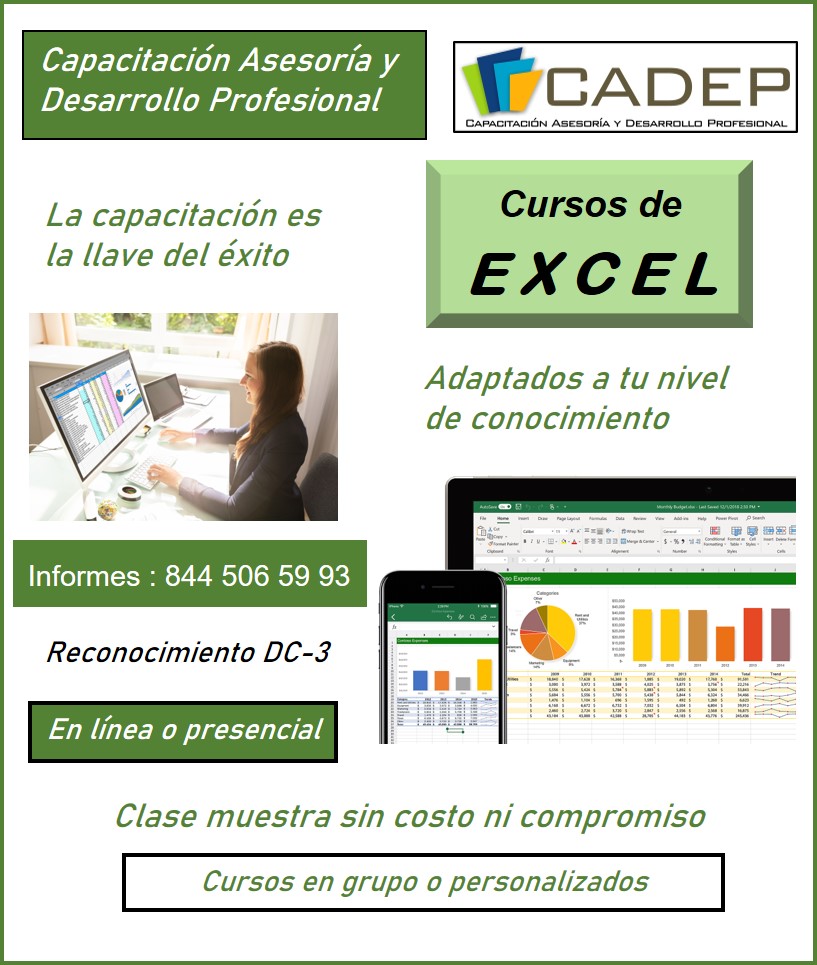 Cursos de Excel en Saltillo